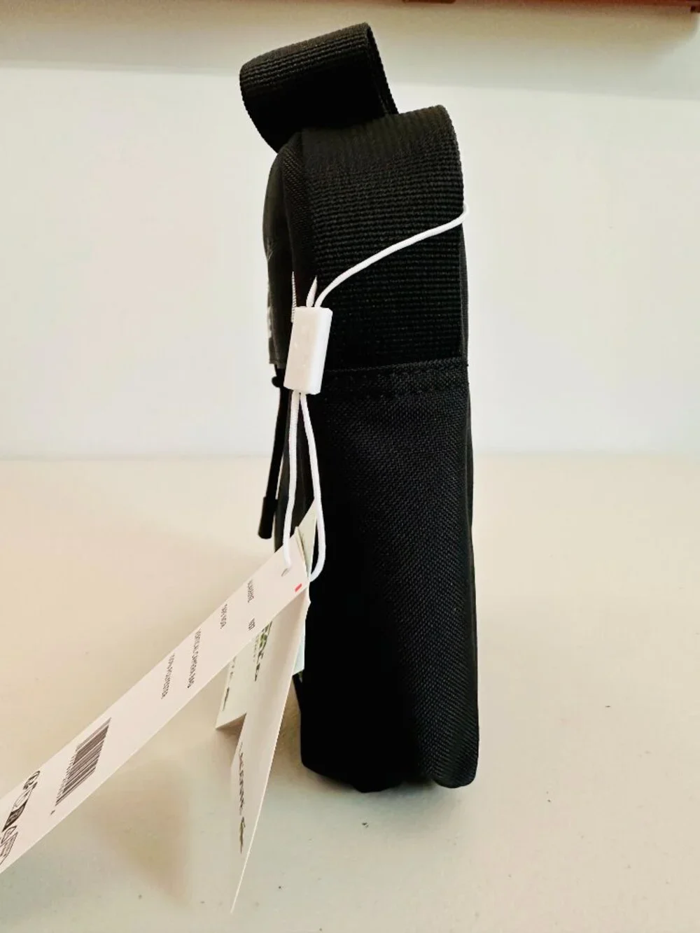 LACOSTE NEOCROC TAPE NOIR BLACK VERTICAL CAMERA CROSSBODY BAG UNISEX